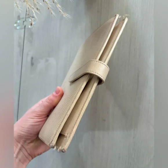 Celine Strap Continental grained Calfskin Wallet,Beige / Light Taupe - Picture 10 of 15